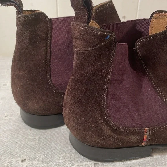 Paul Smith Chocolate Brown Suede Chelsea Slip On Boots Size Mens 7 Unisex - Picture 9 of 12